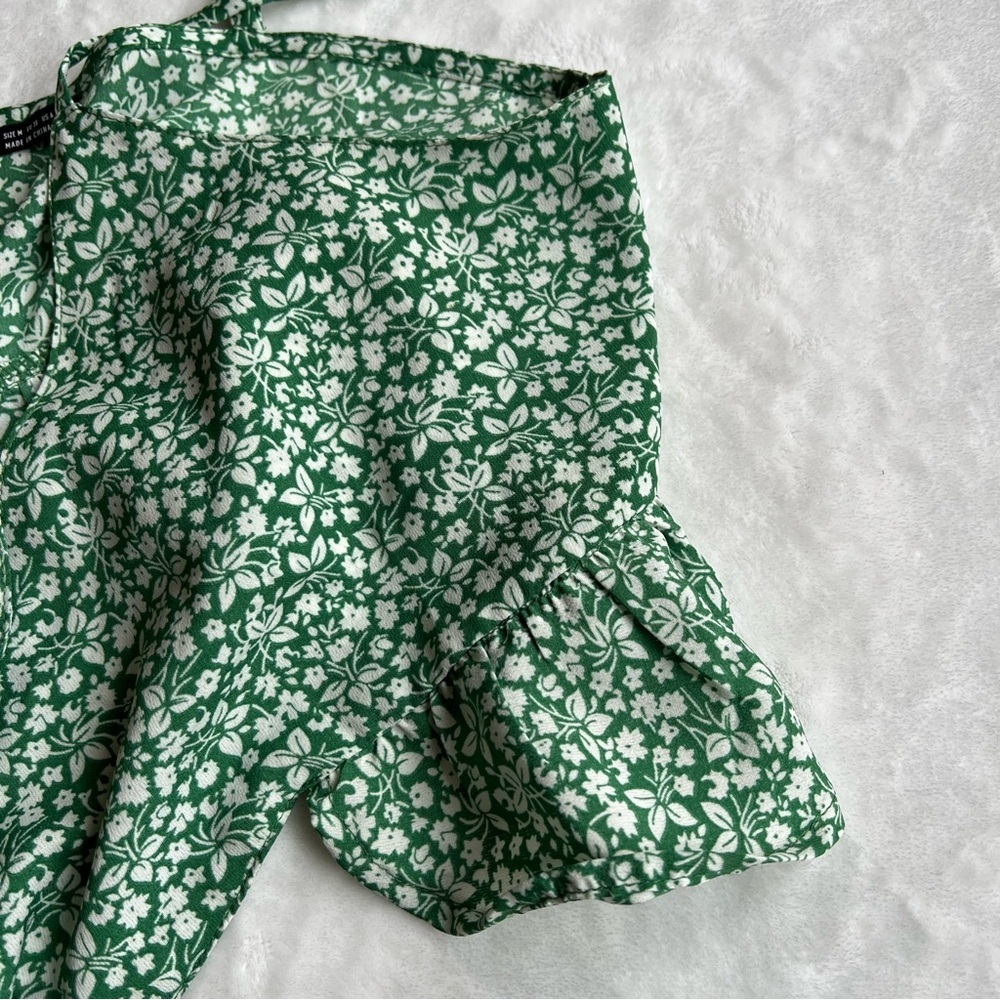 Shein Floral Tie Front Cami Top - Picture 5 of 8